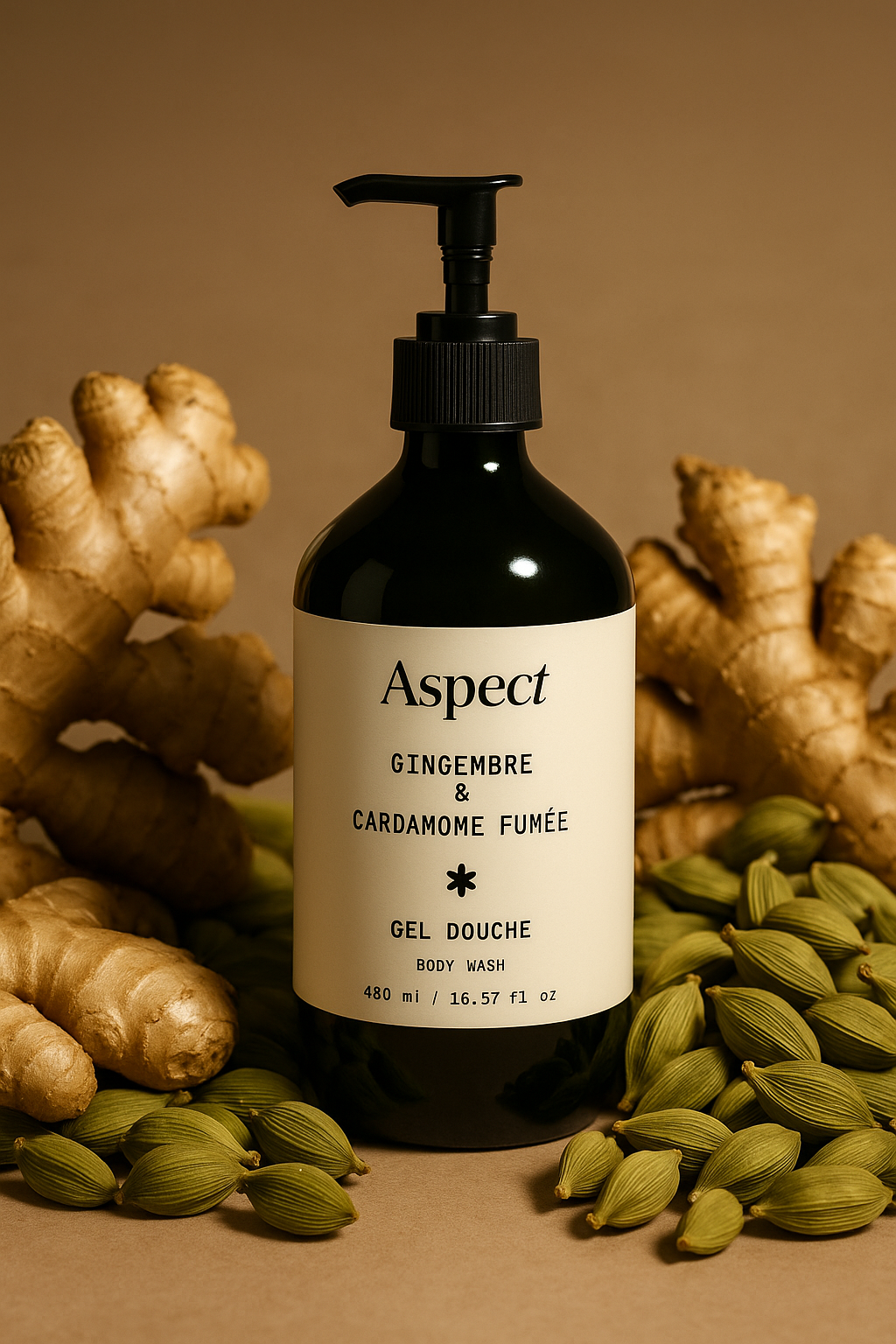 Gel douche, Gingembre et Cardamome fumée